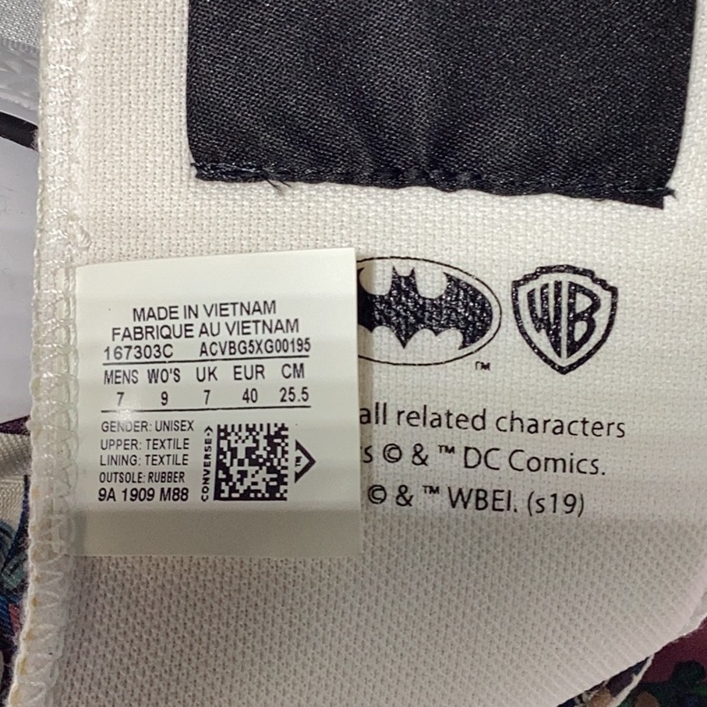 CONVERSE BATMAN shoes new - Picture 7 of 14